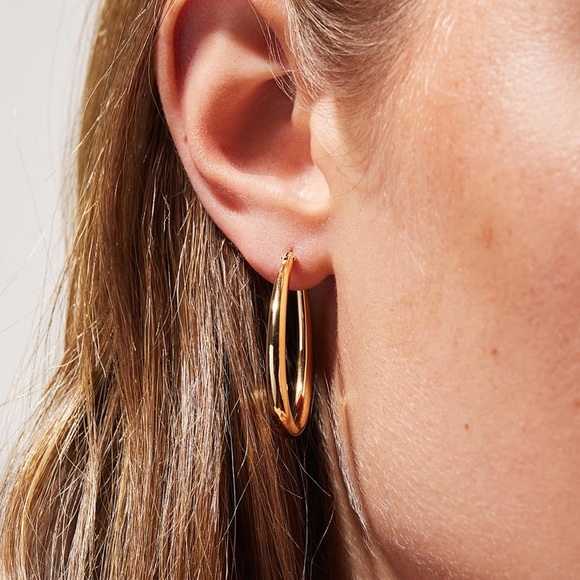 Ana Luisa Jewelry - New Ana Luisa Cuidado Gold Hoop Earring